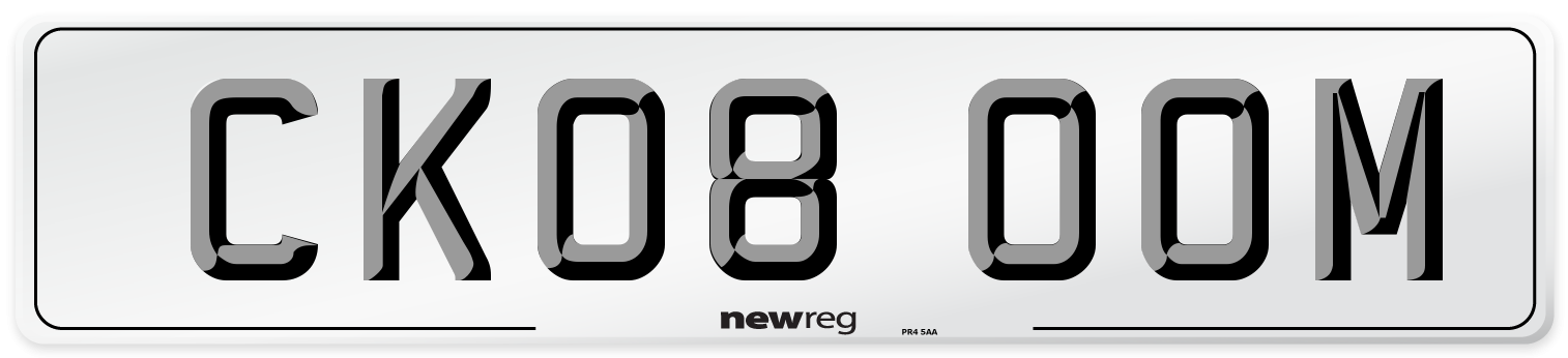 CK08 OOM Number Plate from New Reg